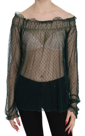 Pink Memories pink MEMORIES Mesh See Through Long Sleeve Top Womens Blouse