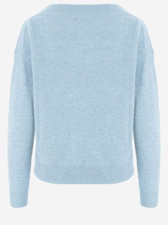 Allude Womens Cashmere Sweater Light Blue