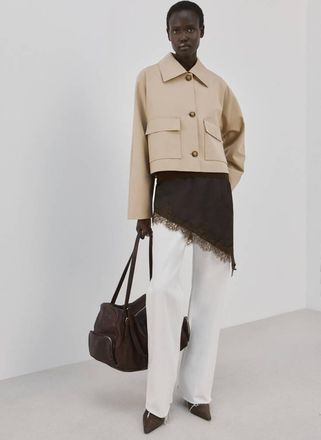 Mango Giacca cotone tasche beige - Donna - XXL - MANGO