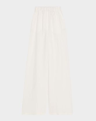 Loro Piana Valerio Linen Straight-Leg Sunny Trousers