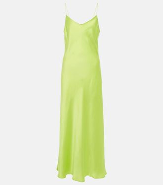 Asceno Lyon silk maxi slip dress