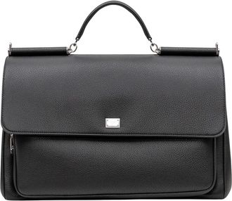 Dolce & Gabbana Borsa a mano Odissea - Heren - Laptoptassen - Zwart - ONE Size - Leer - Tassen