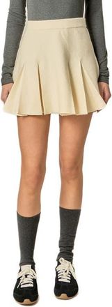 English Factory Pleated Knit Miniskirt in Ivory at Nordstrom, Size X-Small