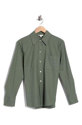 Vince Long Sleeve Linen Blend Button-Up Shirt in Sea Fern at Nordstrom Rack, Size X-Large