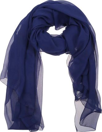 Alberta Ferretti Zijden Stola - Dames - Zijden sjaals - Blauw - ONE Size - Accessoires