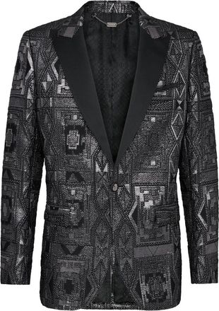 Billionaire Boys Club Single Button Avondjasje - Heren - Blazers - Zwart - M - Satijn - Jassen
