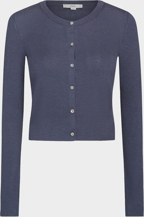 Vince Slim Ribbed Silk-Cashmere Cardigan