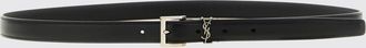 Saint Laurent Cintura in pelle con fibbia Monogram YSL