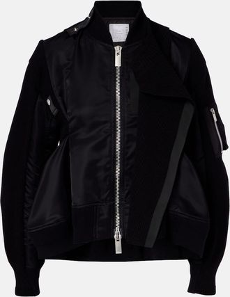 sacai Paneled blouson jacket
