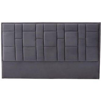 Vente-Unique Testata 160 cm Velluto Grigio scuro - hermine