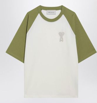 Ami White/Matcha AMI Paris De Coeur T-Shirt