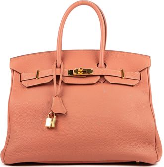 Herm&egrave;s Pre-owned Womens Birkin 35 Handbag - Orange - One Size
