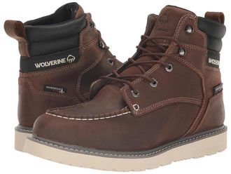 Wolverine Trade Wedge Waterproof 6 Mens Boots Sudan Brown : 9 3E - Extra Wide, Leather