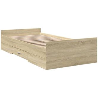 vidaXL Cama Con Cajones Madera Ingenier&iacute;a Roble Sonoma 90x200 Cm Vidaxl