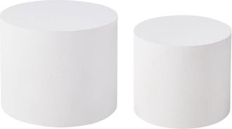 Beliani Set of 2 Coffee Tables MANTI White