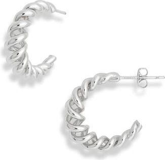 Nordstrom Rack Coiled Hoop Earrings in Silver at Nordstrom Rack