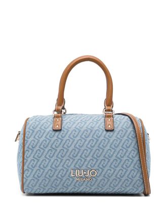 Liu Jo logo pattern handle shoulder bag - Blue