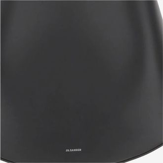 Jil Sander Crossbody Bags - Schultertasche Eldorado aus Glattleder - Gr. unisize - in Schwarz - für Damen