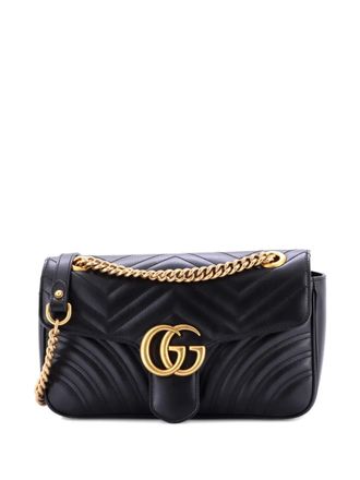 Gucci GG Marmont Flap Bag Matelasse Leather Medium shoulder bag - Nero