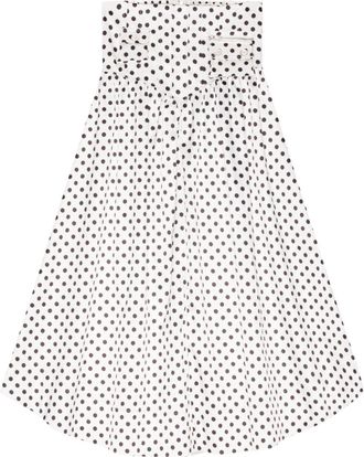 Ganni Gonna lunga a pois - Bianco