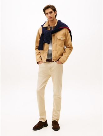 Tommy Hilfiger Mens Garment-Dyed Slim Jean - Beige - 28W x 30L