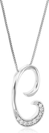 Vir Jewels 1/14 cttw Lab Grown Diamond Alphabet Pendant Necklace in Sterling Silver with Chain For Women