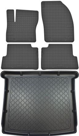 OEM Juego De Alfombrillas De Goma Para Coche Y Alfombrilla Para Maletero Para Ford Grand C-max Minivan (noviembre De 2010 A 2019)