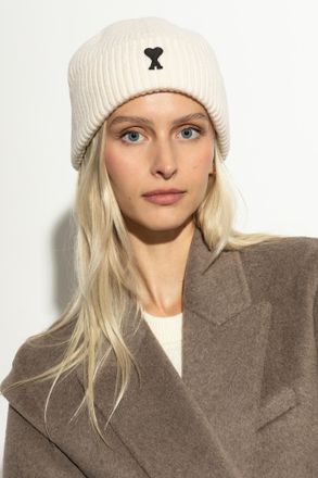 Ami Woolen Hat, Unisex, Cream