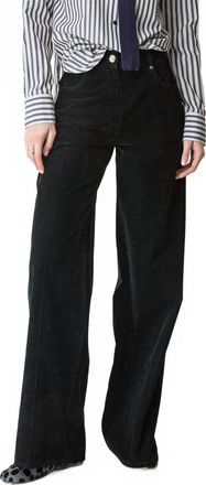 Forte_Forte Flocked Cotton Wide Leg Pants In Notte