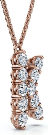 Pompeii3 1Ct Diamond Initial K Pendant 14k Gold 18 Necklace Lab Grown 5/8 Tall