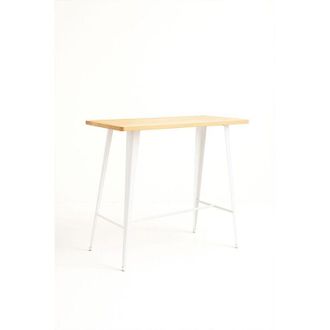 Regalos Miguel Mesas Comedor - Mesa Torix Alta Rectangular Madera Natural - Blanco