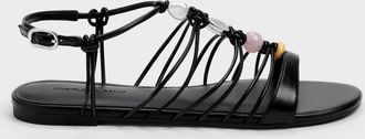 Charles & Keith Georgie Bead Strappy Sandals