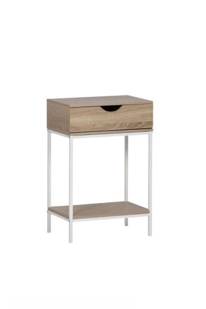 Regalos Miguel Muebles Auxiliares - Mueble Ceto Con Caj&oacute;n Madera-metal - Blanco
