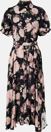 Erdem Vestido camisero floral con cintur&oacute;n