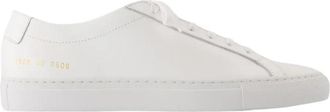 Common Projects Witte Leren Lage Sneakers - Heren - Sneakers - Wit - 41 EU - Katoen - Schoenen