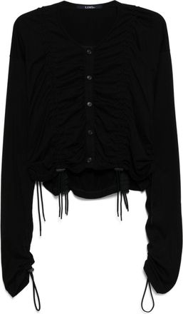 Yohji Yamamoto Cardigan elasticizzato - Nero
