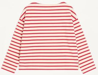Valentino T-Shirt In Striped Cotton Jersey Donna AVORIO/ROSSO XXS