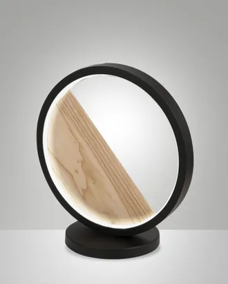 Fabas Luce Lampada Da Tavolo Pierre A Led 29w 3160lm 3000k Luce Calda Struttura In Metallo E Legno Design Moderno Colore Nero Classe Di Isolamento 2