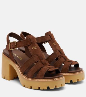 Prada Suede platform sandals
