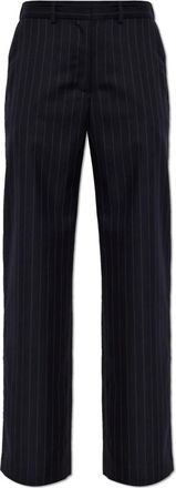 Acne Studios Pinstripe Wool Broeken - Dames - Wijde Broeken - Blauw - XS - Wol - Broeken