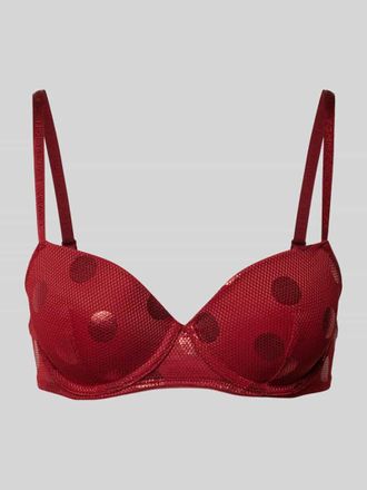Tommy Hilfiger Schalen-BH mit Strukturmuster Modell HOLIDAY DEMI in Rot, Gr&ouml;&szlig;e 70C