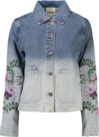 Desigual Dakota Jeansjas met Lange Mouwen - Dames - Spijkerjassen - Blauw - XS - Katoen - Jassen
