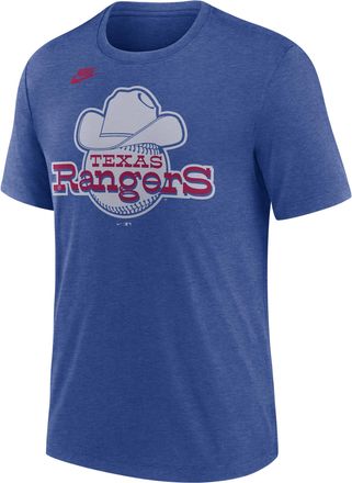 Nike Texas Rangers Cooperstown Logo Nike Mens MLB T-Shirt in Blue | NJFDEX49T75-70U