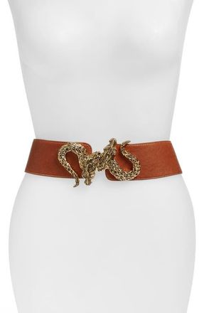 Raina Penelope - Dragon Stretch Belt in Cognac at Nordstrom