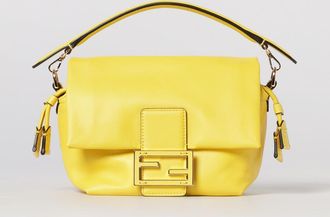 Fendi Mini borsa Mamma Baguette in pelle di agnello con chiusura monogram FF
