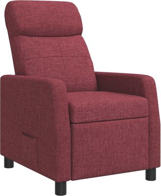 vidaXL Recliner Rojo Vino Tela Vidaxl