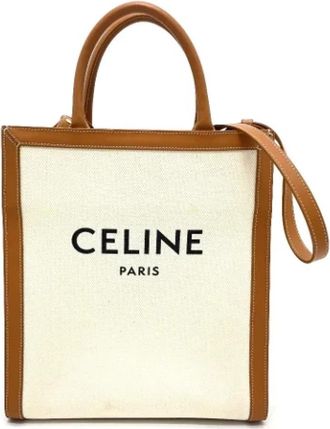 Celine Pre-owned Leather celine-bags - Dames - Vintage Shopper - Wit - ONE Size - Vintage