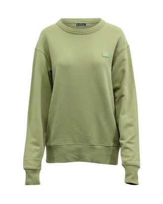 Acne Studios Fairview Crewneck Sweatshirt in Green Cotton