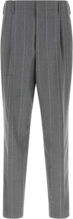 Brunello Cucinelli Grey Tailored Pleated Pants