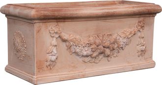 Biscottini International Biscottini - Jardinera De Terracota Jarr&oacute;n De Terraza Macetero De Exterior Made In Italy Maceta Para Plantas De Jard&iacute;n Anticongelante 101x45